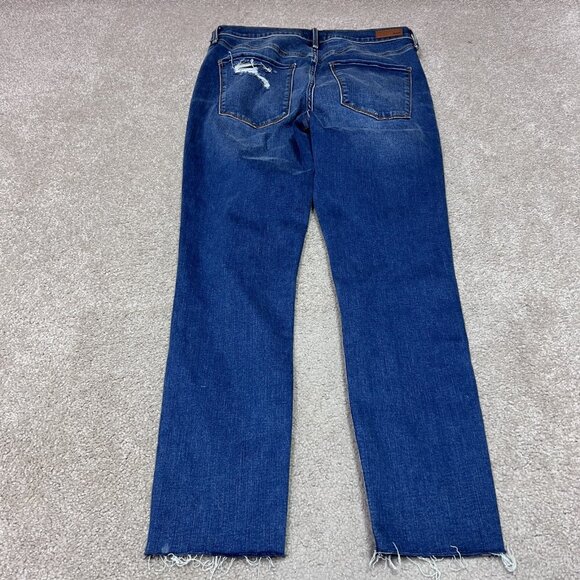 Abercrombie & Fitch Ultra High Rise Super Skinny Jeans Blue Distressed 12S NWT - Picture 9 of 13